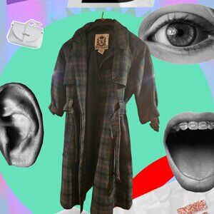 Vintage Plaid BB Dakota Trench Coat